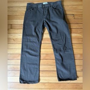 Nili Lotan Brown Straight Leg Mid Rise Button Fly Cotton Pants— Size 8